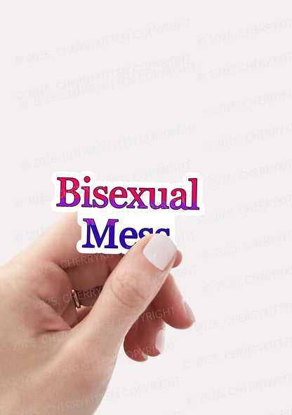 Bisexual Mess Pride 1Pc Y2K Sticker Cherrykitten