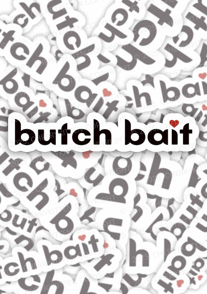 Butch Bait Heart Pride 1Pc Y2K Sticker Cherrykitten