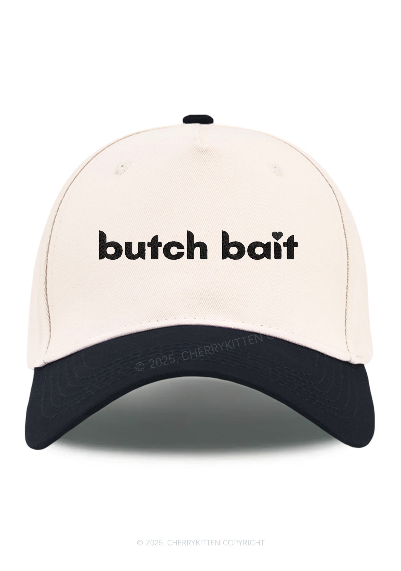 Embroidered Butch Bait Pride Y2K Color Block Baseball Cap Cherrykitten