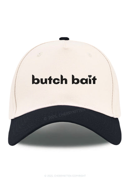 Embroidered Butch Bait Pride Y2K Color Block Baseball Cap Cherrykitten