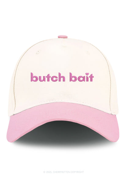 Embroidered Butch Bait Pride Y2K Color Block Baseball Cap Cherrykitten