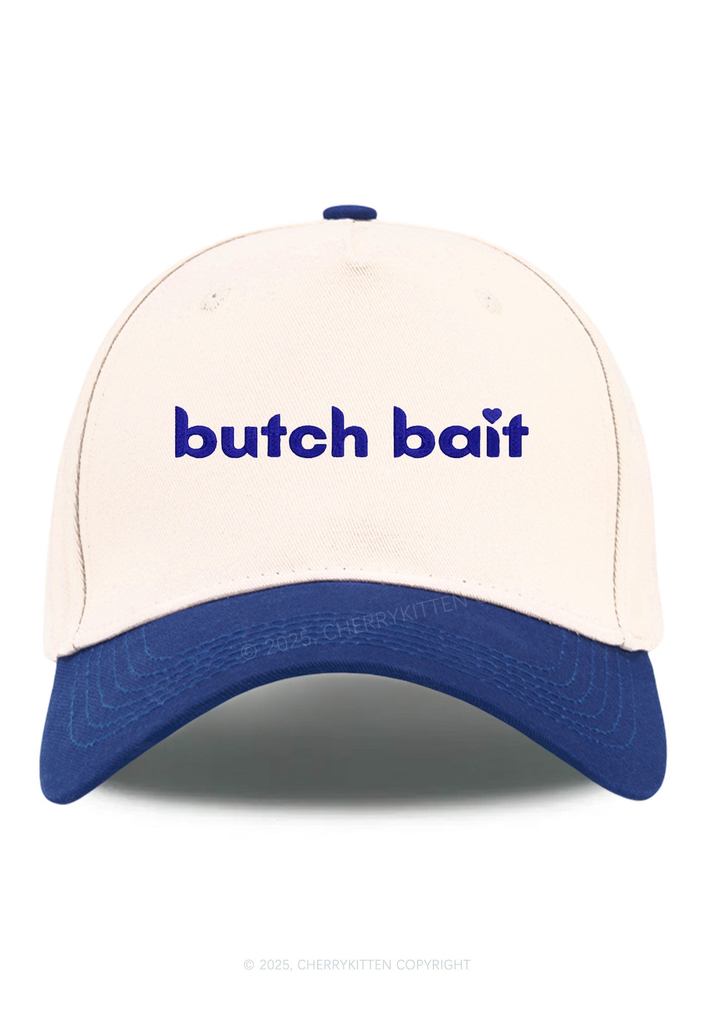 Embroidered Butch Bait Pride Y2K Color Block Baseball Cap Cherrykitten