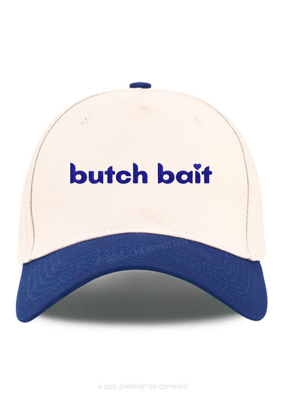 Embroidered Butch Bait Pride Y2K Color Block Baseball Cap Cherrykitten