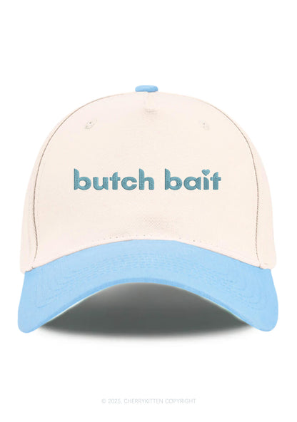 Embroidered Butch Bait Pride Y2K Color Block Baseball Cap Cherrykitten