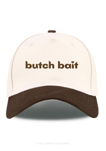 Embroidered Butch Bait Pride Y2K Color Block Baseball Cap Cherrykitten
