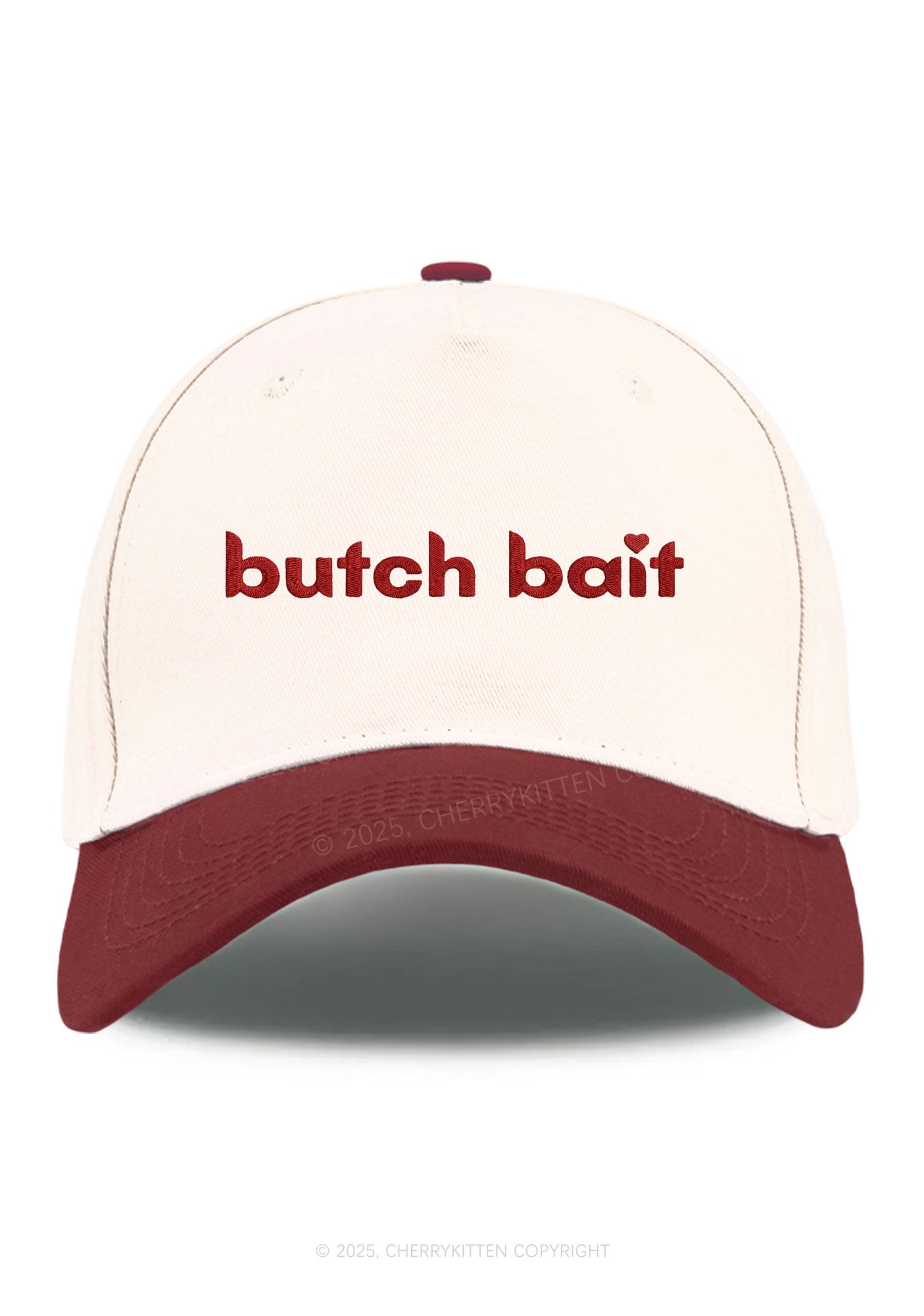Embroidered Butch Bait Pride Y2K Color Block Baseball Cap Cherrykitten