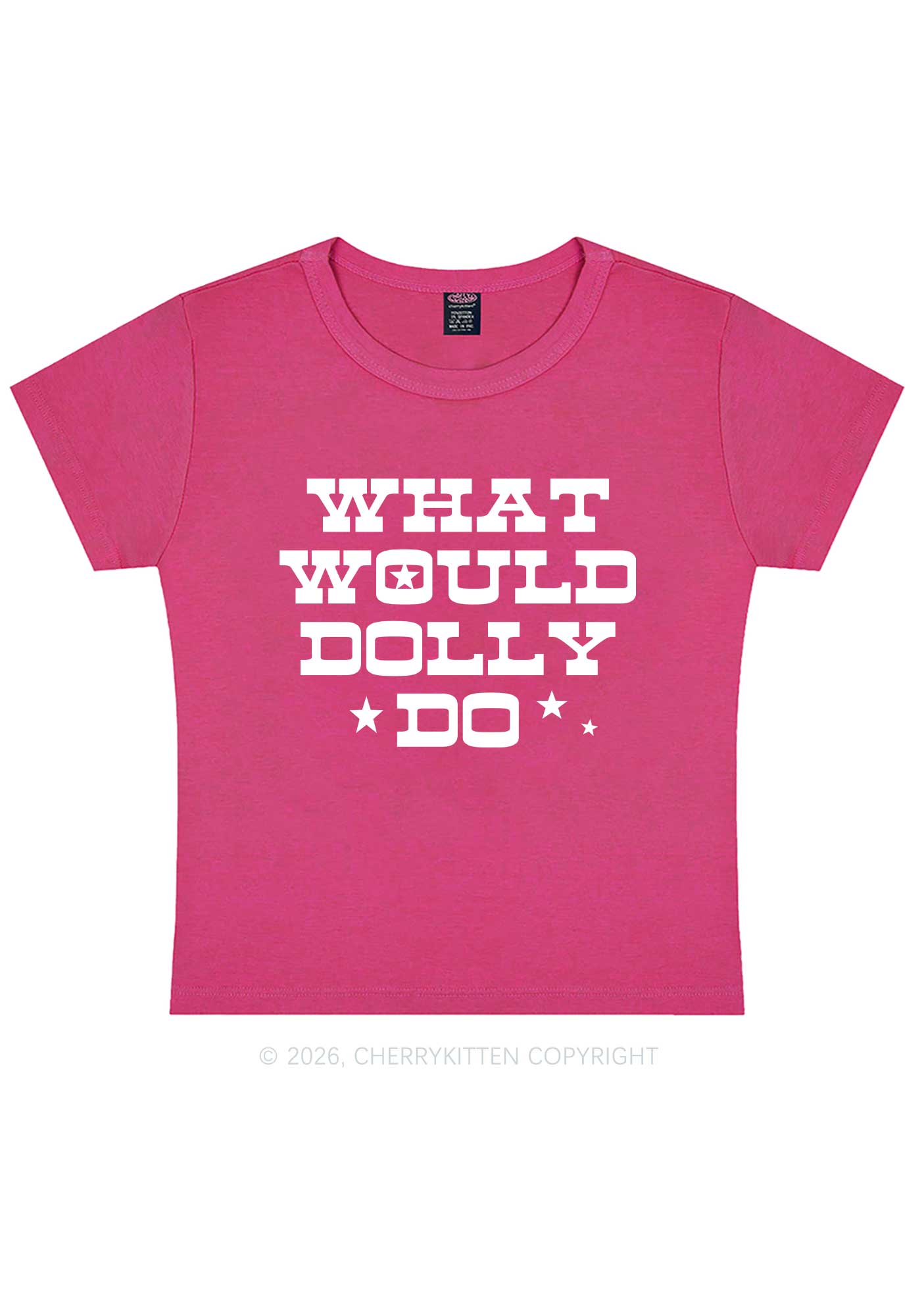 What Would Doll Do Y2K Baby Tee Cherrykitten