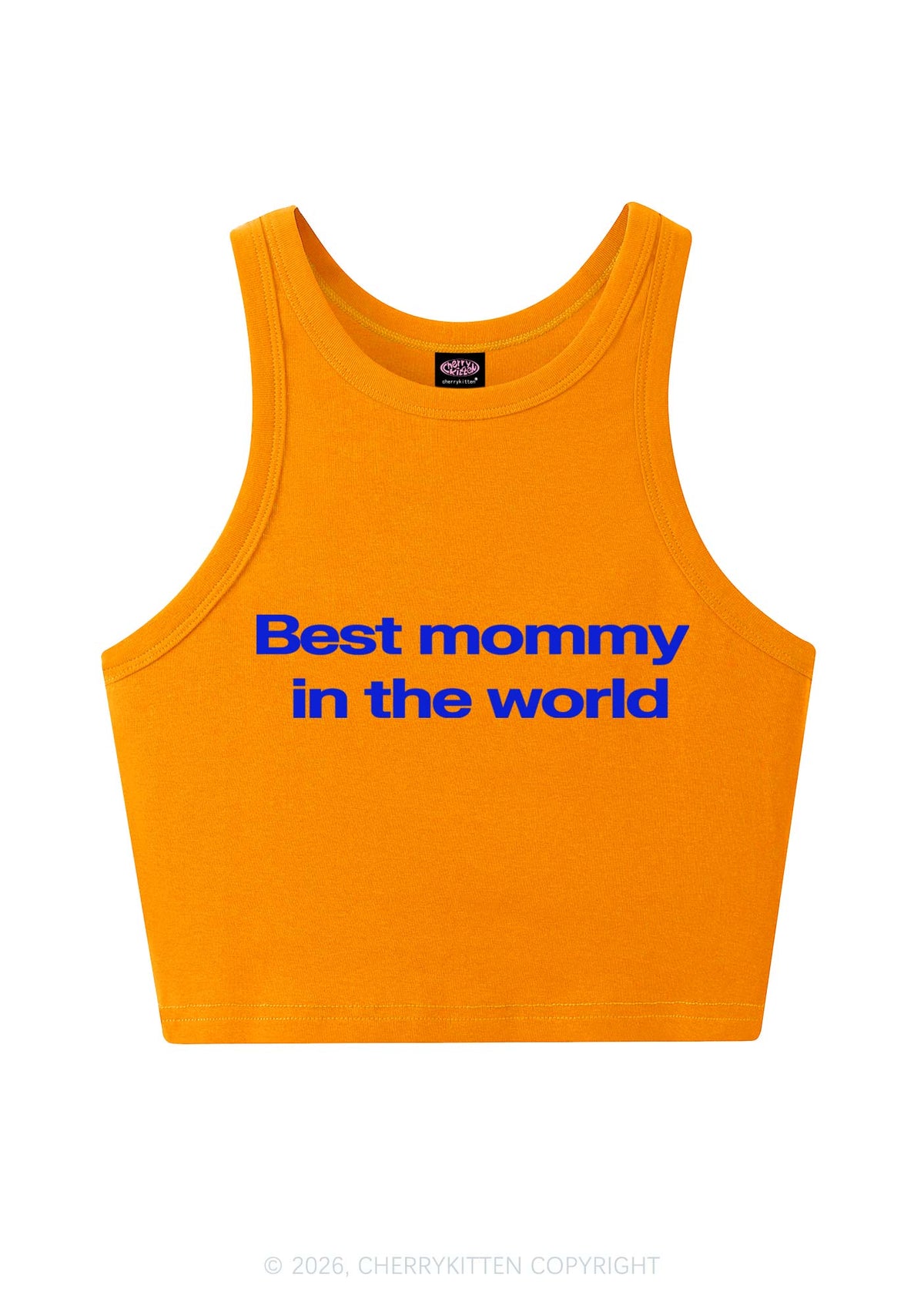 Best Mommy In The World Y2K Crop Tank Top Cherrykitten