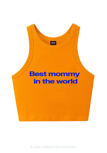 Best Mommy In The World Y2K Crop Tank Top Cherrykitten