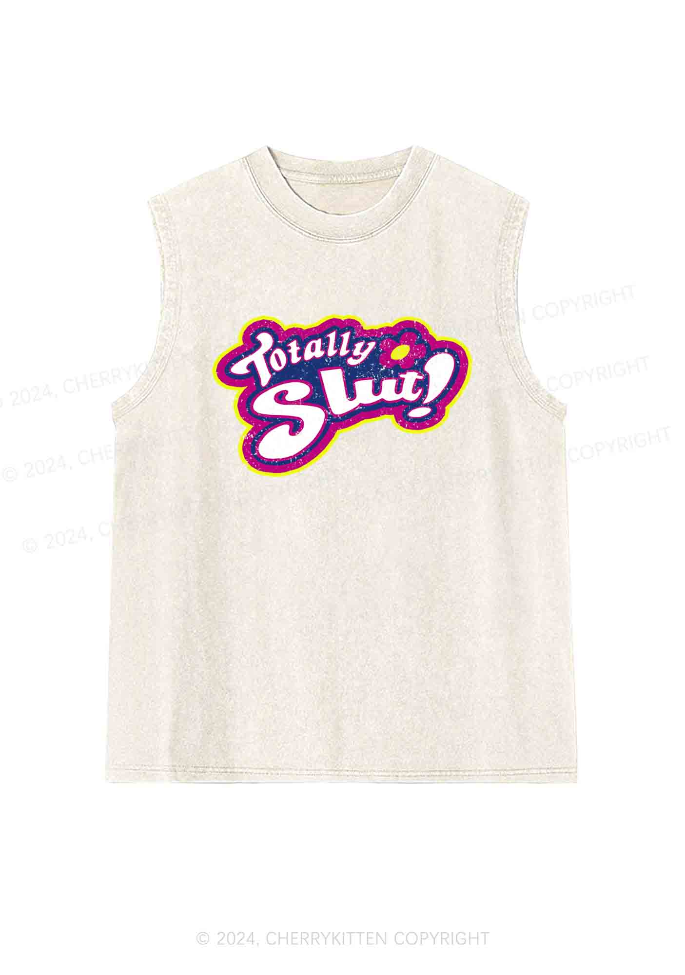 Totally Slxt Y2K Washed Tank Cherrykitten