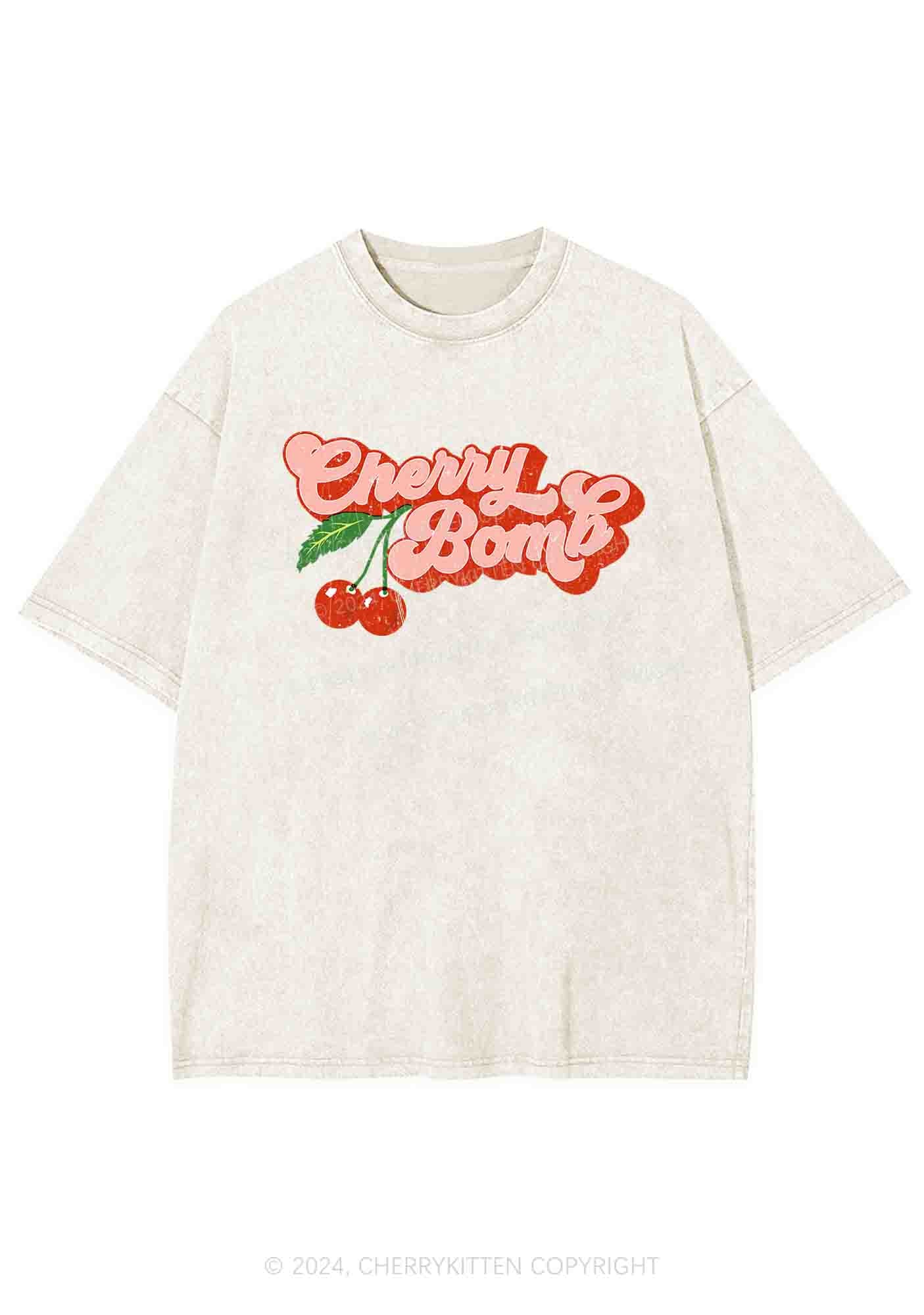Cherry Bomb Y2K Washed Tee Cherrykitten