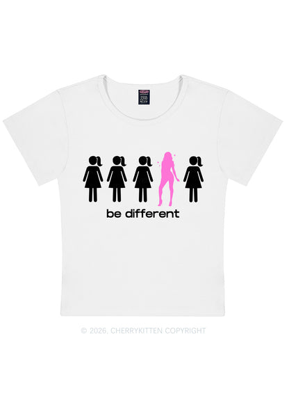 Be Different Girl Y2K Baby Tee Cherrykitten