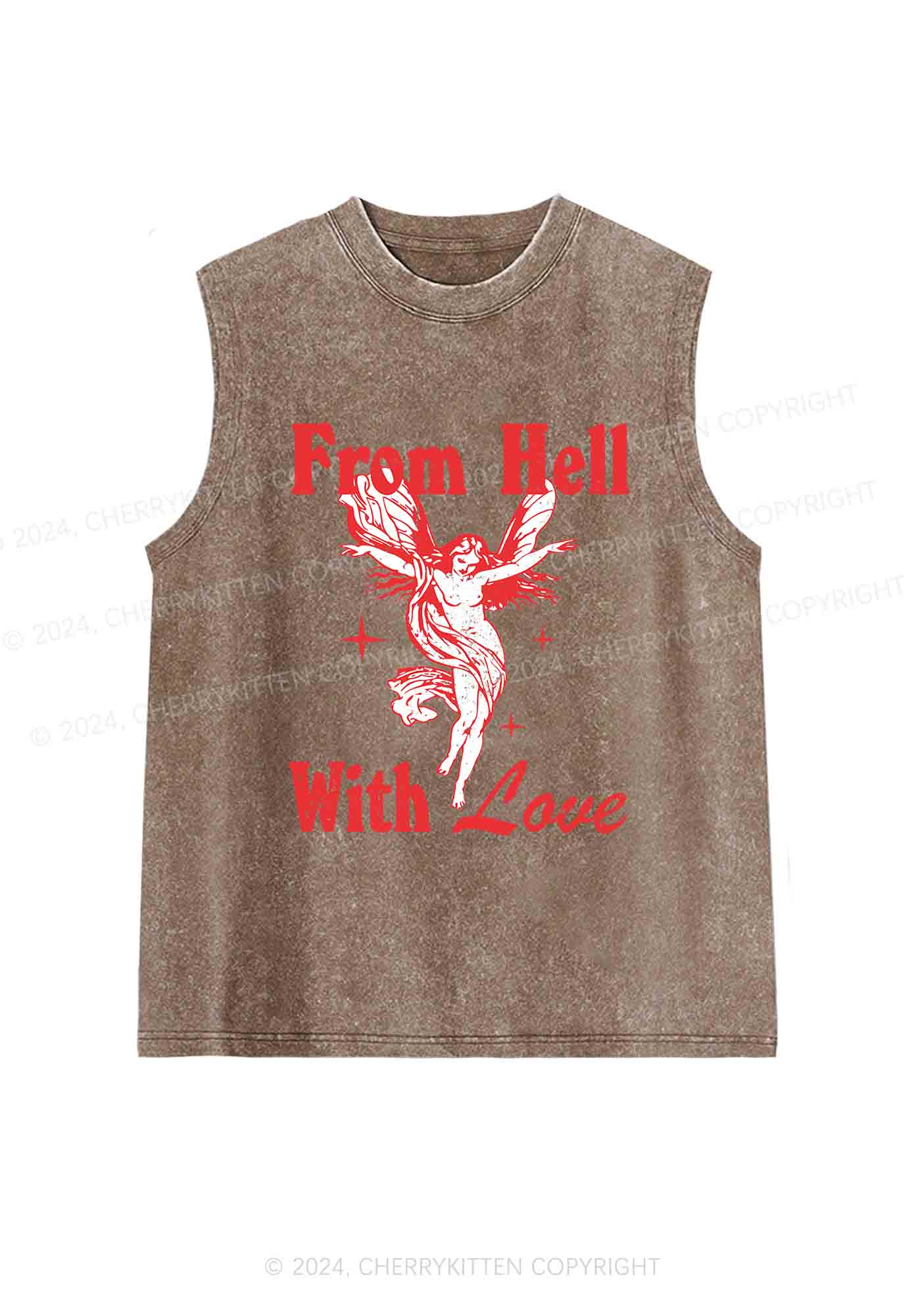 From Hall With Love Y2K Washed Tank Cherrykitten