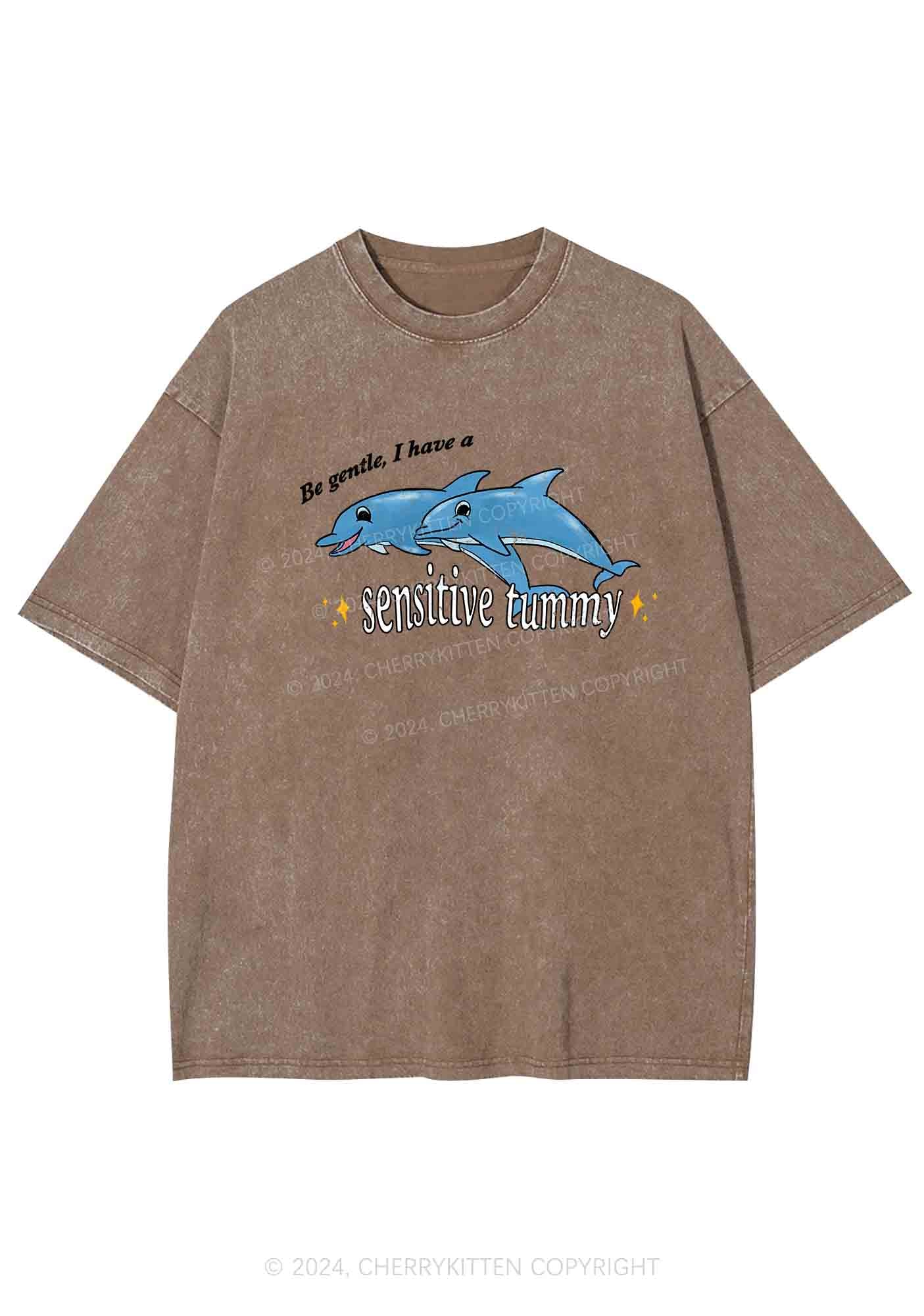 Sensitive Tummy Y2K Washed Tee Cherrykitten