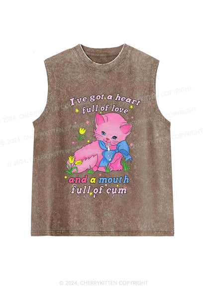 Heart Full Of Love Y2K Washed Tank Cherrykitten
