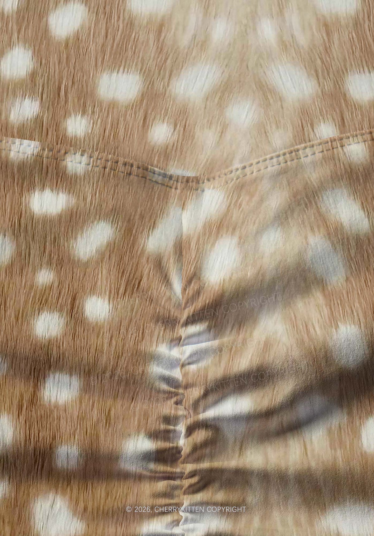 Deer Texture Y2K Print Gym Shorts Cherrykitten