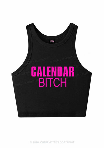 Calendar Bxxch Y2K Crop Tank Top Cherrykitten