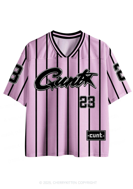 Custom Pink Striped Cxxt Y2K Sport Jersey Shirts Cherrykitten