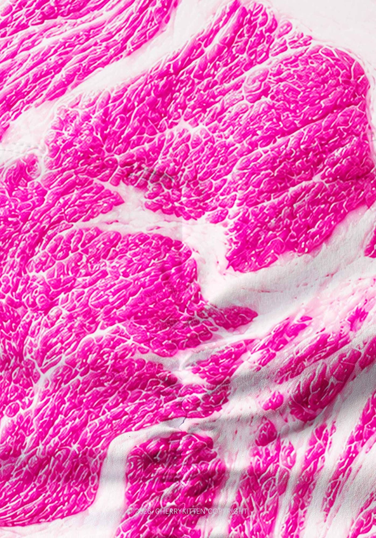 Halloween Pink Beef Texture Y2K Print Gym Shorts Cherrykitten
