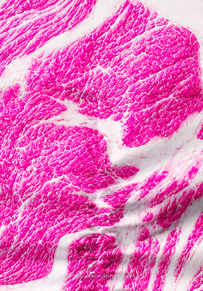 Halloween Pink Beef Texture Y2K Print Gym Shorts Cherrykitten