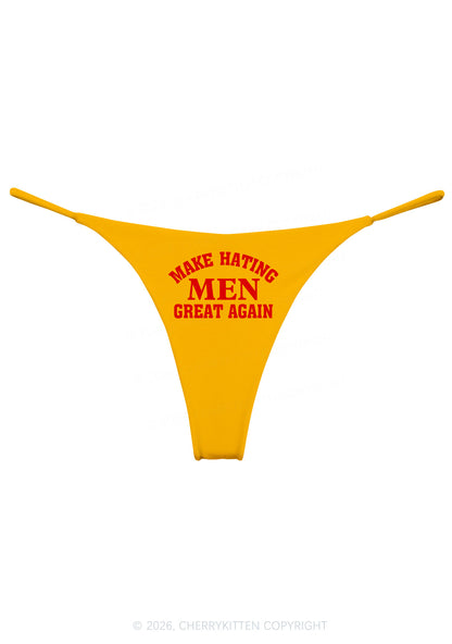 Make Hating Men Great Again Y2K Bikini String Thong Cherrykitten