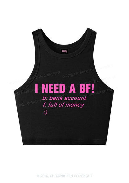 I Need A BF Y2K Crop Tank Top Cherrykitten