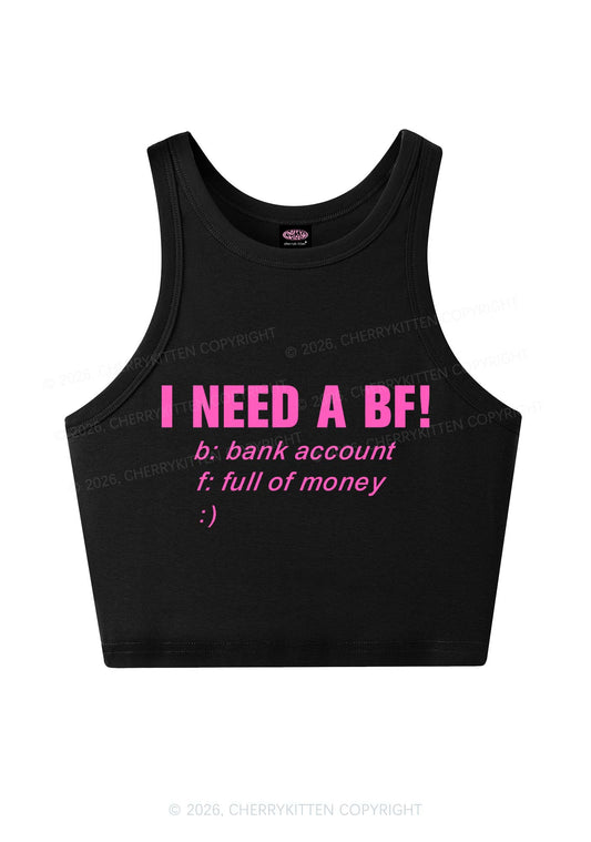 I Need A BF Y2K Crop Tank Top Cherrykitten