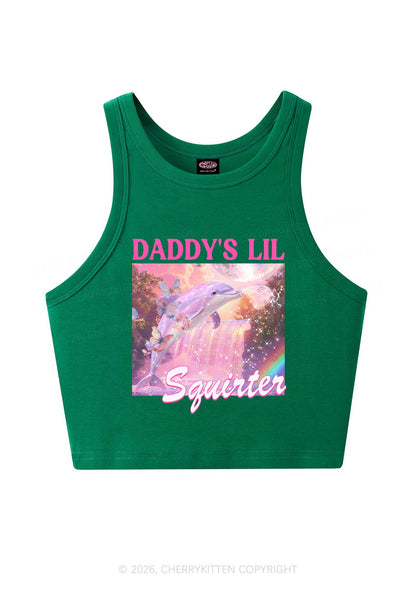 Daddys Lil Squirter Dolphin Y2K Crop Tank Top Cherrykitten