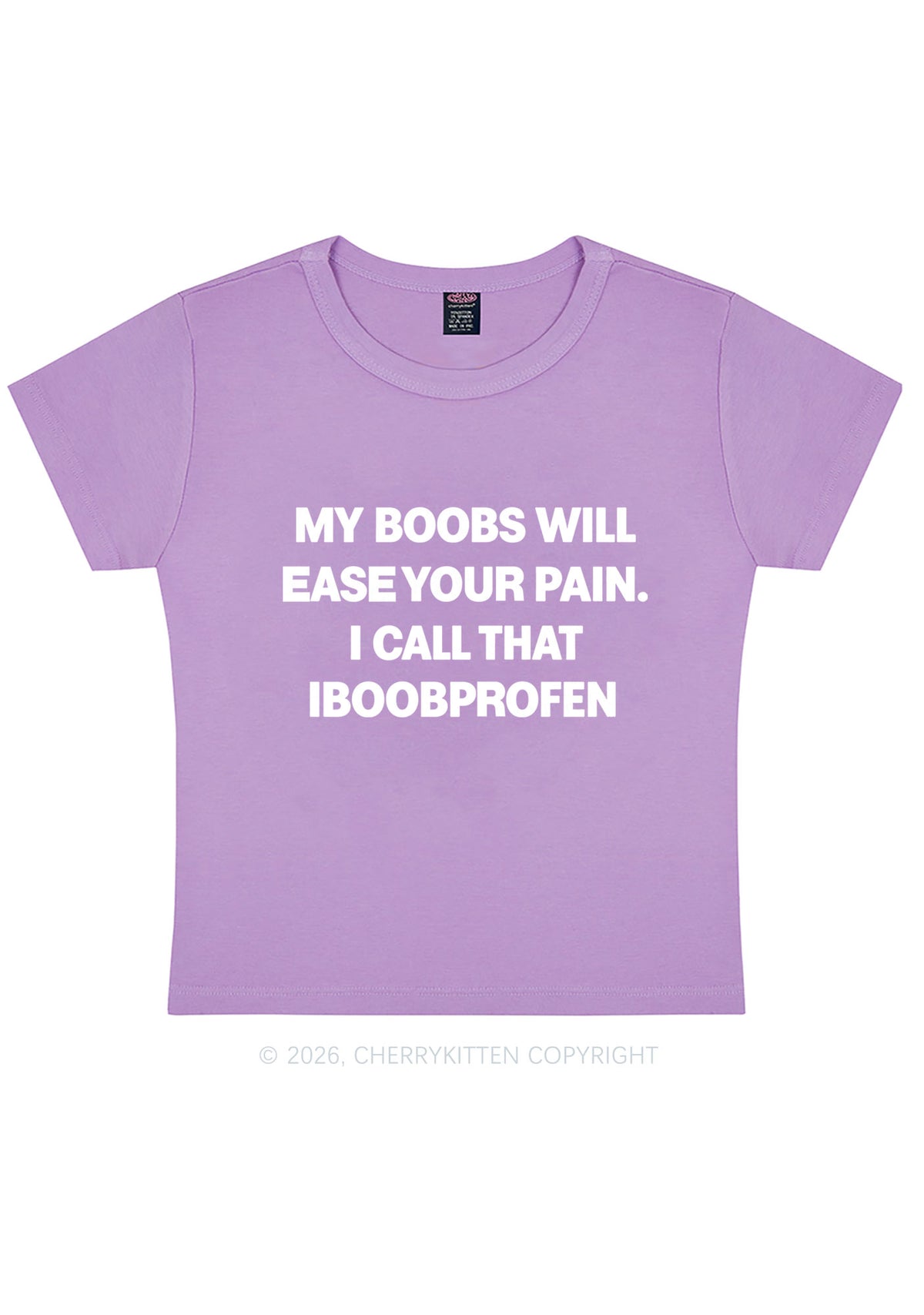 My Bxxbs Ease Your Pain Y2K Baby Tee Cherrykitten