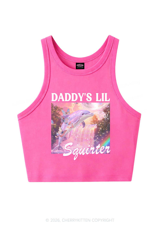Daddys Lil Squirter Dolphin Y2K Crop Tank Top Cherrykitten