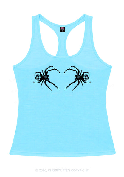 Skull Spider Y2K Women Racerback Tank Top Cherrykitten