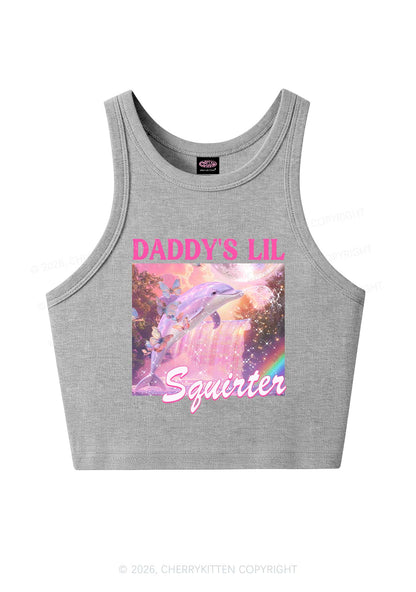 Daddys Lil Squirter Dolphin Y2K Crop Tank Top Cherrykitten