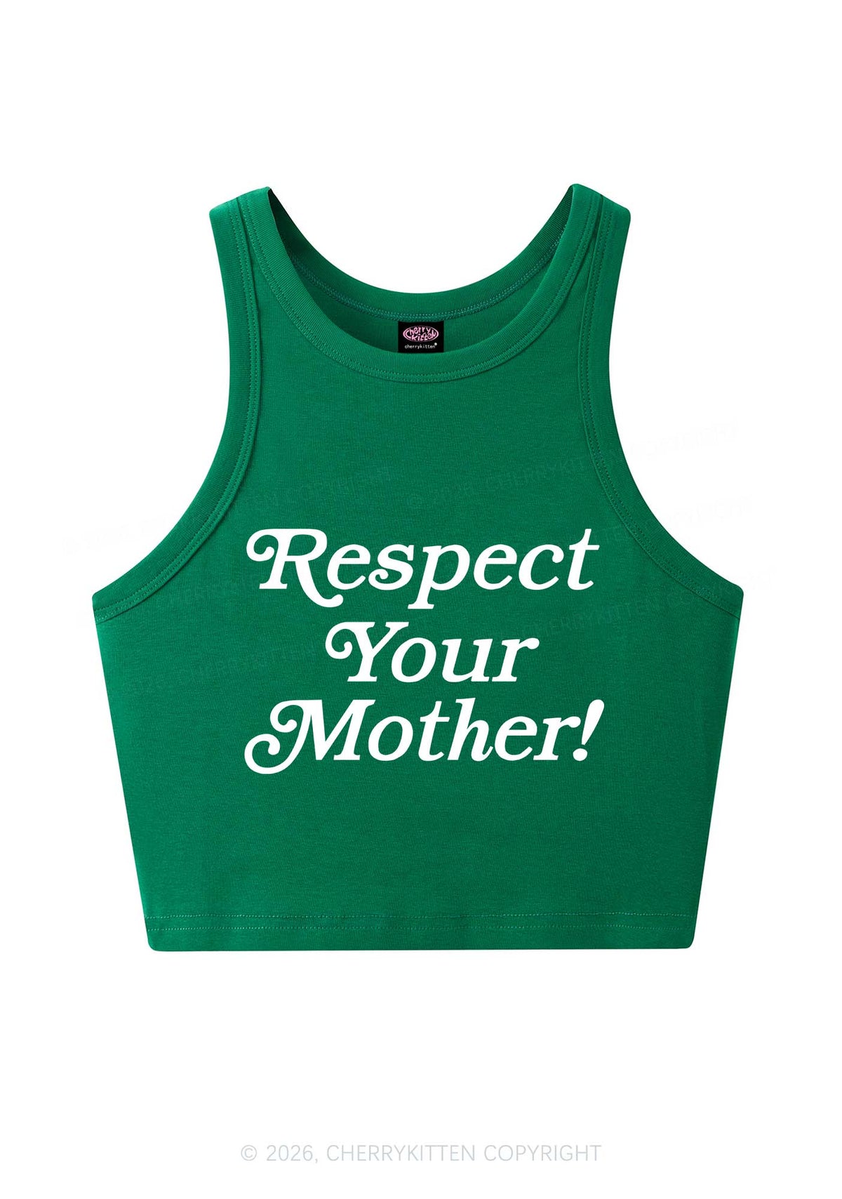 Respect Your Mother Y2K Crop Tank Top Cherrykitten