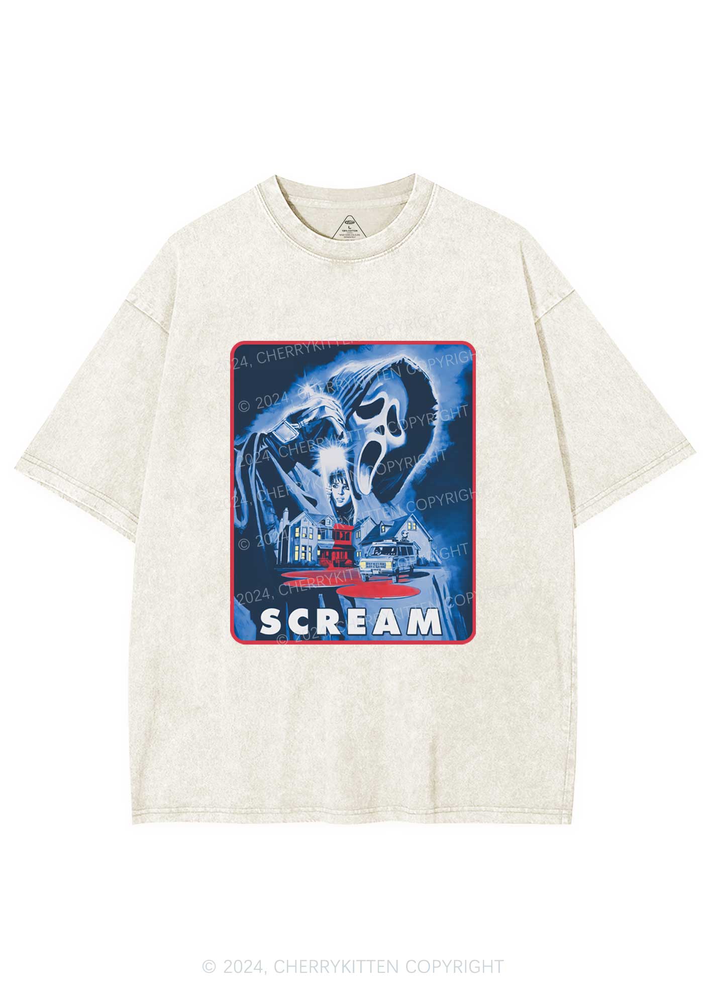 Scream Halloween Y2K Washed Tee Cherrykitten