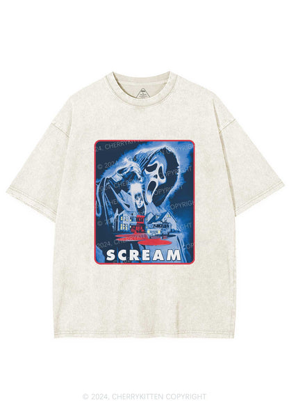 Scream Halloween Y2K Washed Tee Cherrykitten
