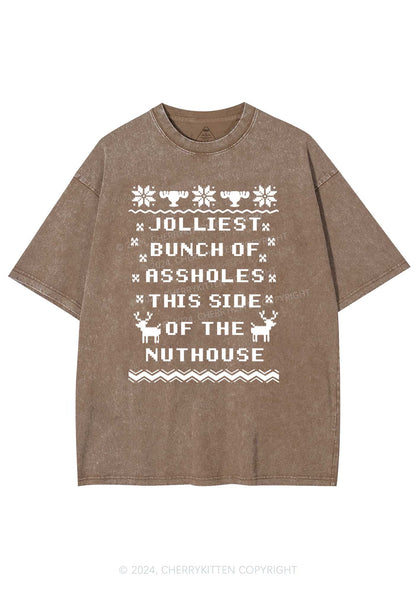 Christmas Jolliest Christmas Y2K Washed Tee Cherrykitten