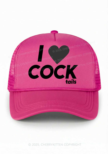 I Love Cocktails Y2K Trucker Hat Cherrykitten