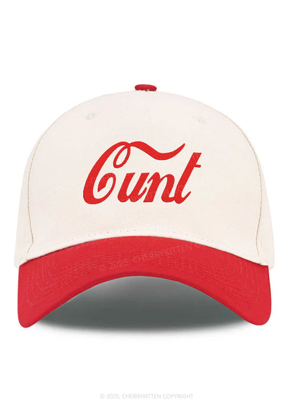 Embroidered Special Cxxt Y2K Color Block Baseball Cap Cherrykitten