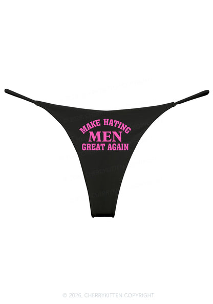 Make Hating Men Great Again Y2K Bikini String Thong Cherrykitten