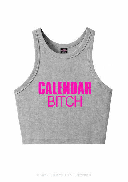 Calendar Bxxch Y2K Crop Tank Top Cherrykitten