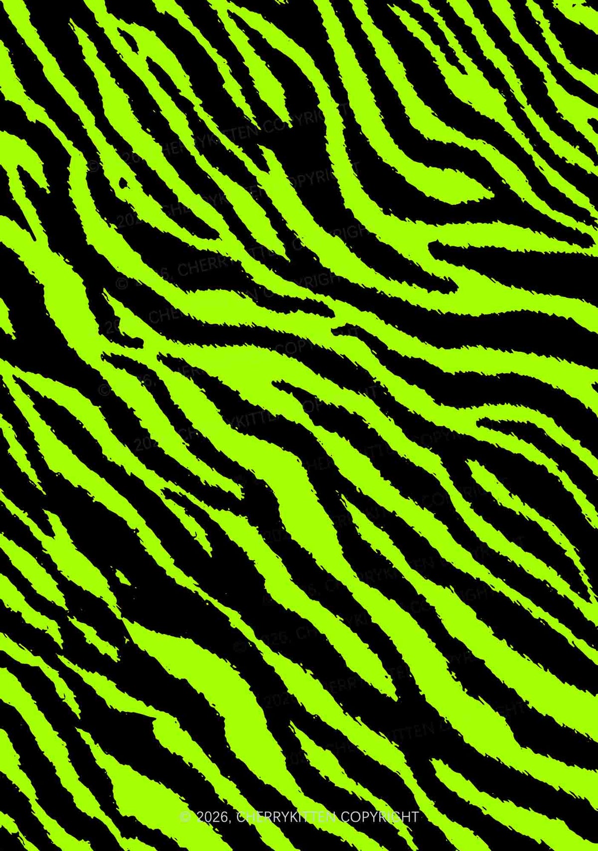 Green Zebra Y2K Print Cami Shorts Pajama Set Cherrykitten
