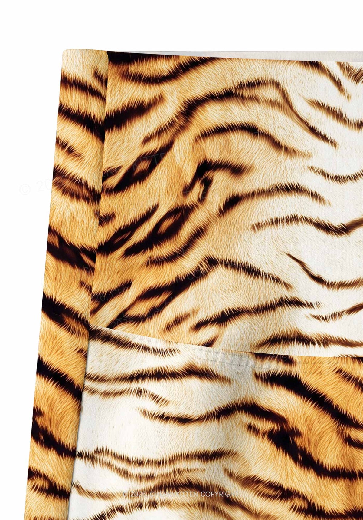 Tiger Stripes Y2K Print Gym Shorts Cherrykitten