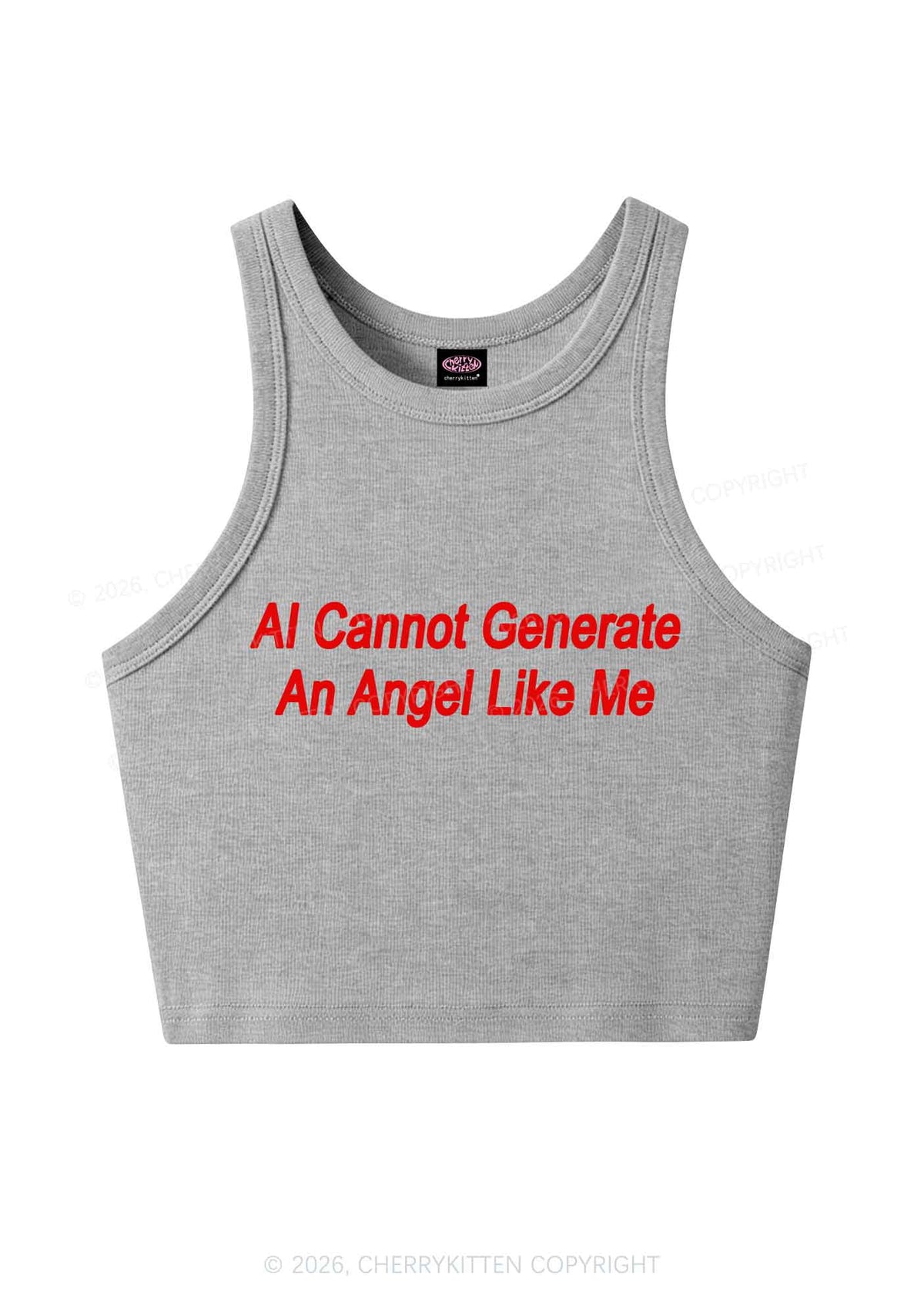 Ai Cannot Generate Angel Y2K Crop Tank Top Cherrykitten