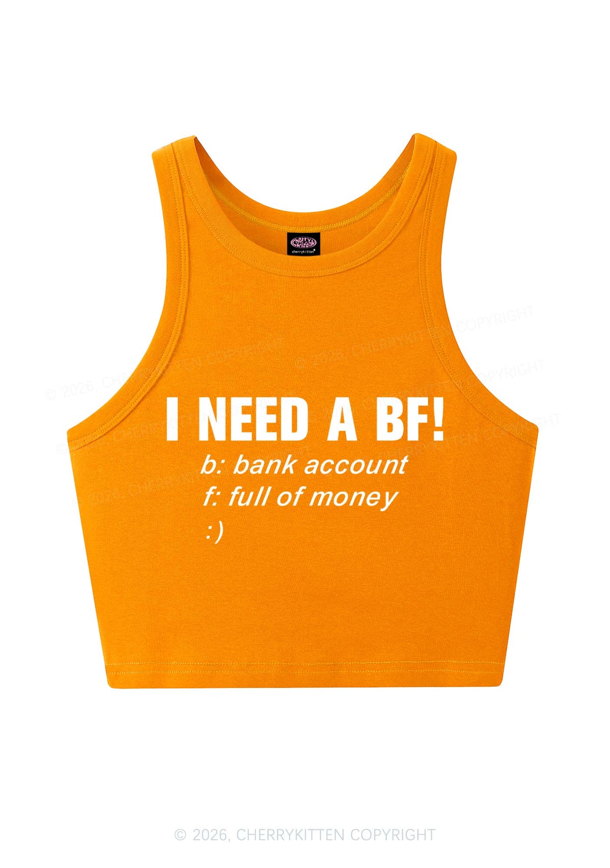 I Need A BF Y2K Crop Tank Top Cherrykitten