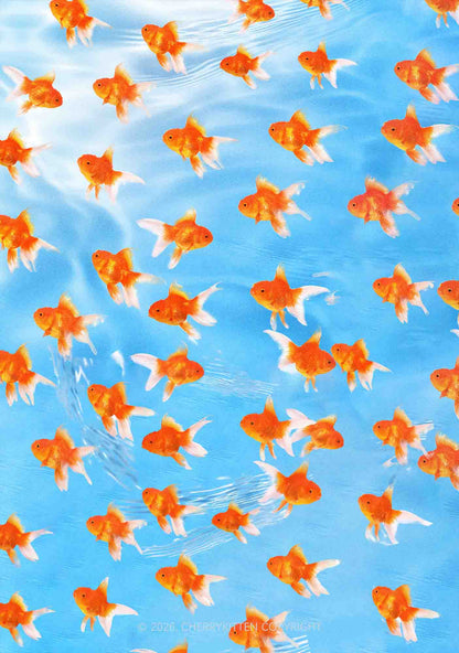 Goldfish Y2K Print Cami Shorts Pajama Set Cherrykitten