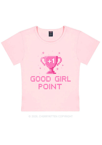 Good Girl Point Y2K Baby Tee Cherrykitten