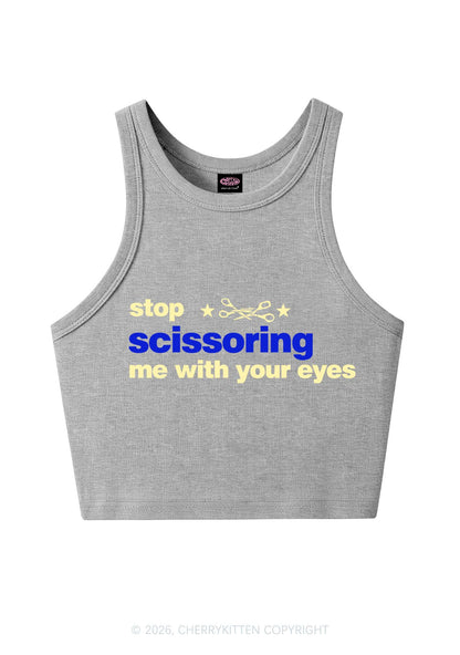 Stop Scissoring Me Pride Y2K Crop Tank Top Cherrykitten