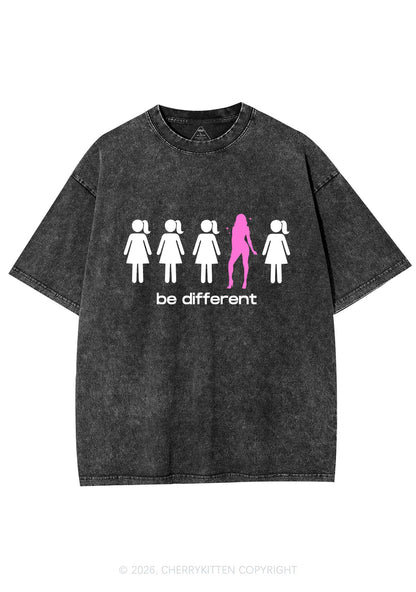 Be Different Girl Y2K Shirts Washed Tee Cherrykitten