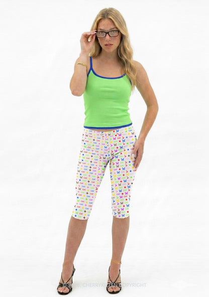 Colorful Cxxt Y2K Print Capri Pants Cherrykitten