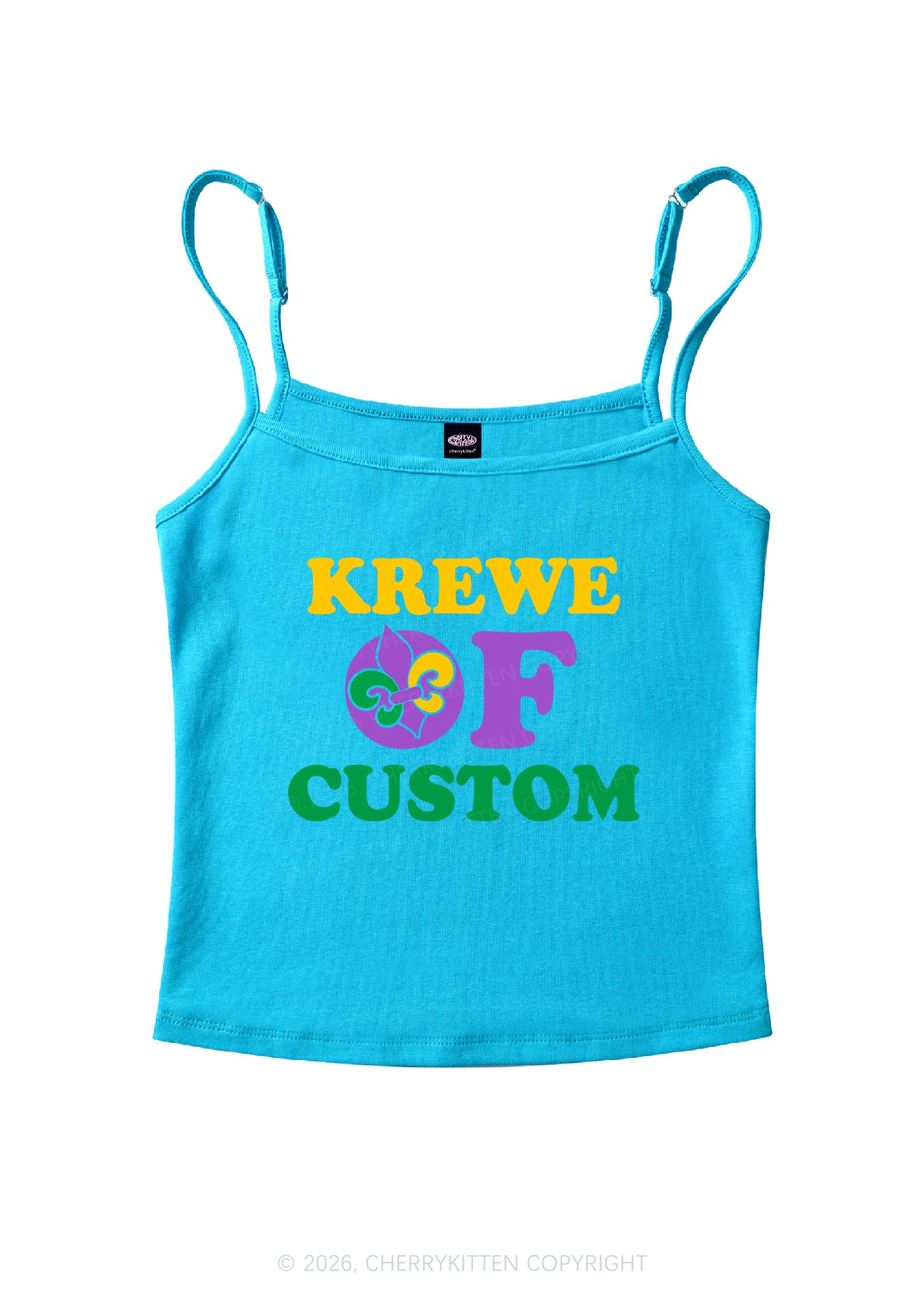 Krewe Of Custom Y2K Spaghetti Strap Cami Cherrykitten